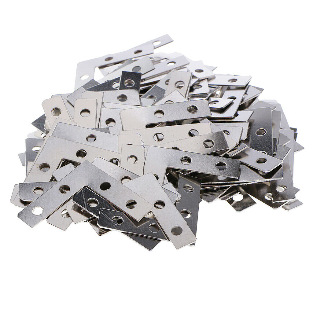 100 Pieces 38mm Metal L Shape Corner Bracket Plate Flat Angle Bracket