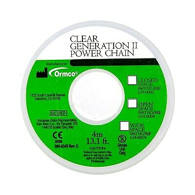 Ormco chain elastics Elastomeric POWER-CHAIN – GEN II Closed Space