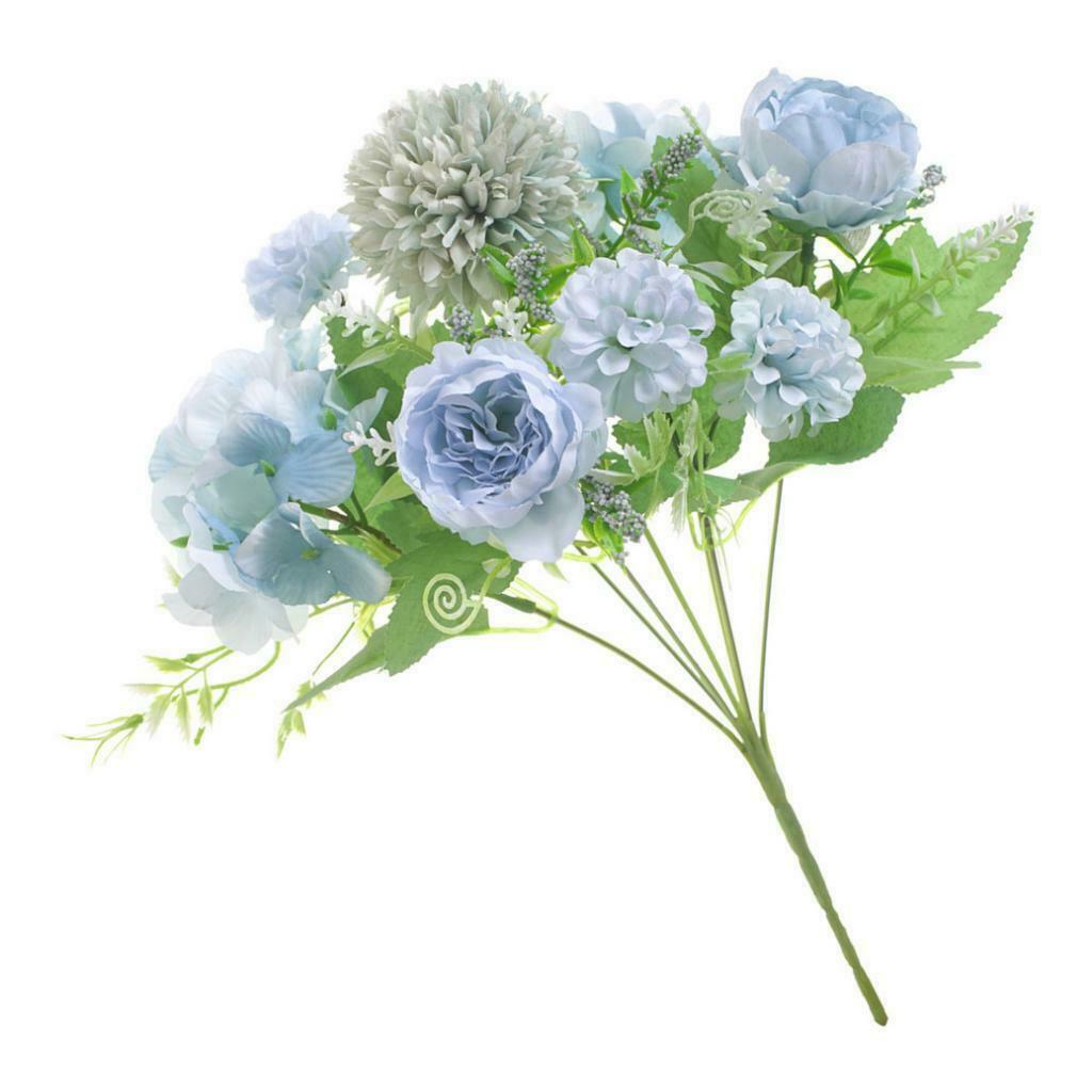 2Pcs 7 Head Artificial Peony Flower Bouquet for Home Garden Wedding Party
