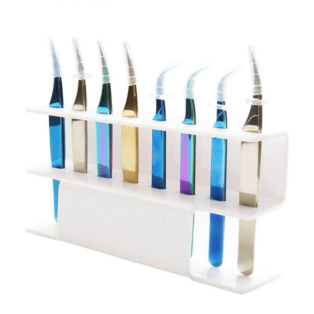 Set of 2 Desktop Tweezer Storage Holder Eyelash Extension Tool Display Stand