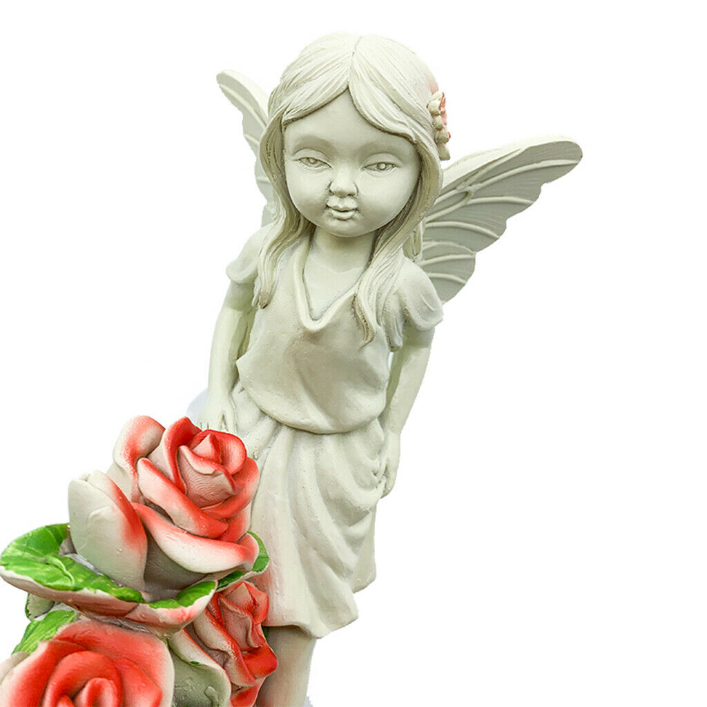 Garden Angel Flower Fairy Statue Micro Landscape for Home Outdoor Garden