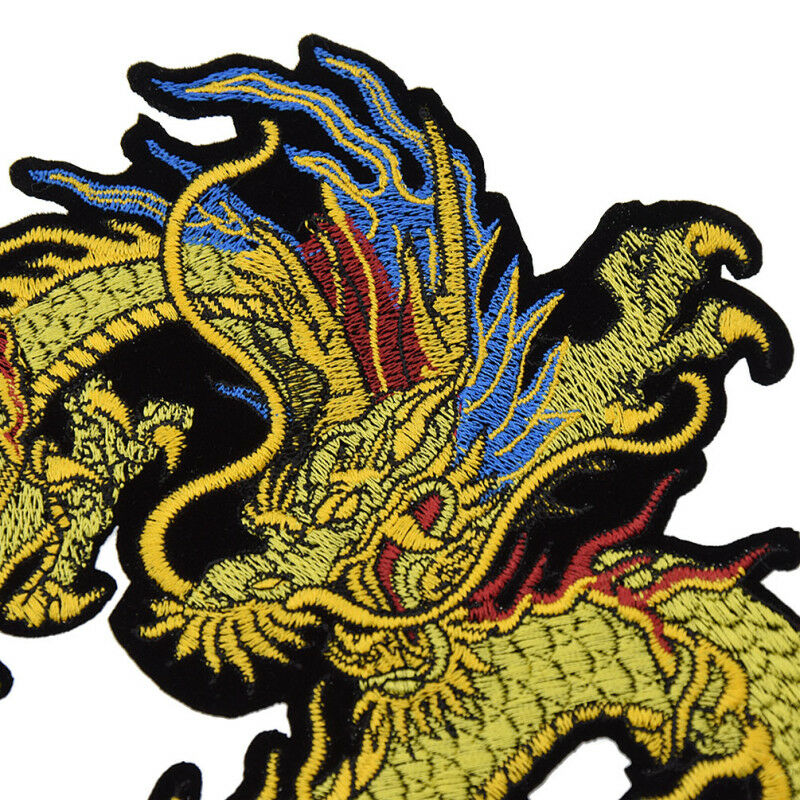 Embroidery Dragon Patch Applique Sew On Fabric DIY Bag Coat Jeans Decoration 1pc