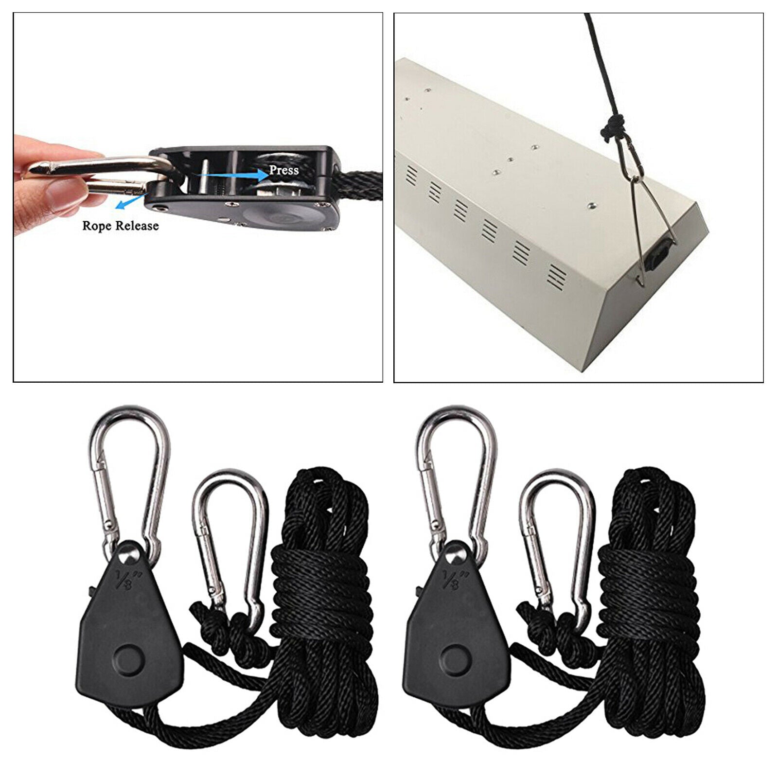 1 Pair Ratchet Lock Tie Down Strap Heavy Duty Kayak Canoe Boat Rope Hanger