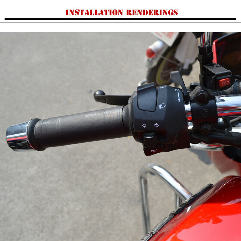 12V Motorcycle Quick Heated Hand Grip Pads Handlebar Warm W/ Adhesive Tap Black