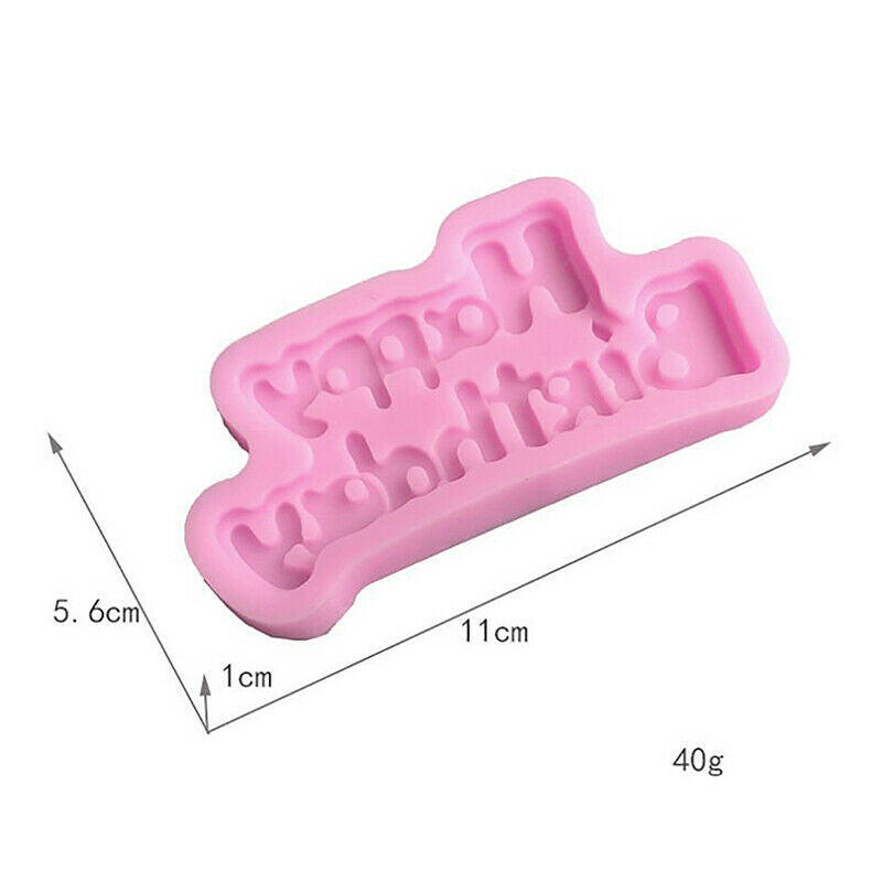 Happy Birthday Shape Silicone Mold Sugarcraft & Chocolate Moulds Cake DecorFCA