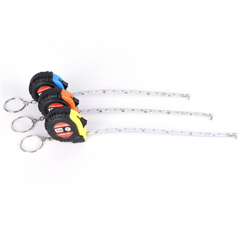 2pcs Retractable Ruler Tape Measure Key Chain Mini Pocket Size 1m Measure.l8