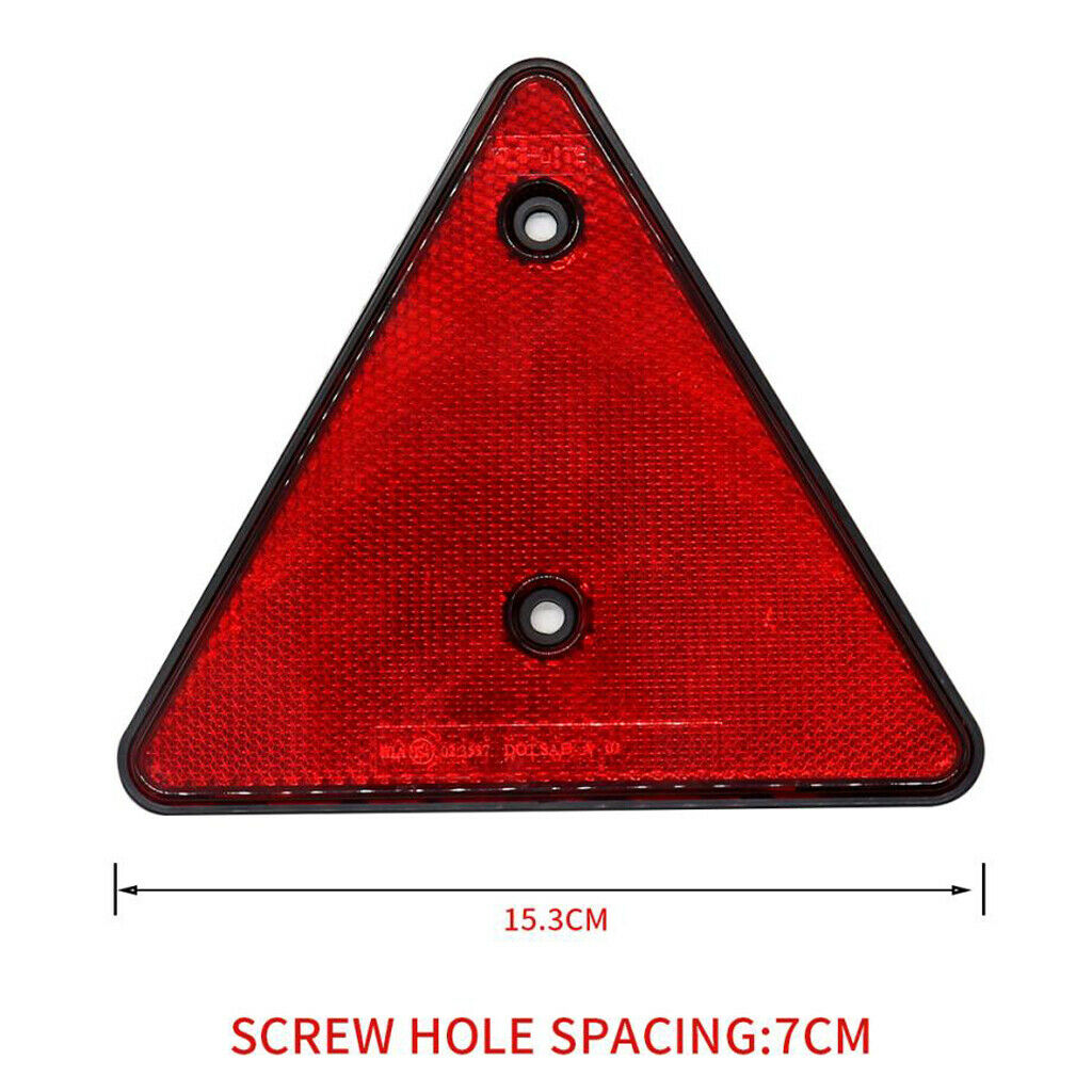 2pcs Red Safety Triangle Reflector for Automotive Fire Fighting Truck