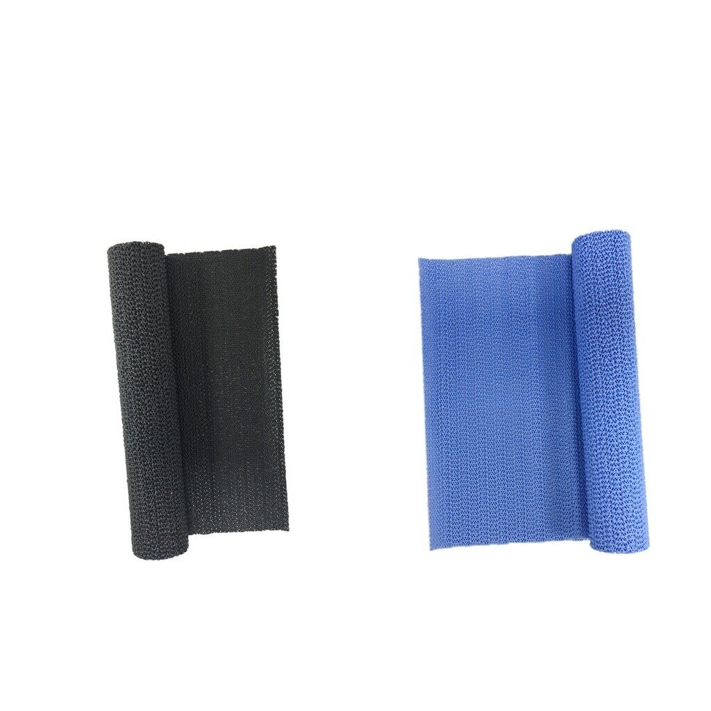 2pc Anti  Grip Pad Cupboard Cabinet Drawer Liner Mat Placemat Black Blue