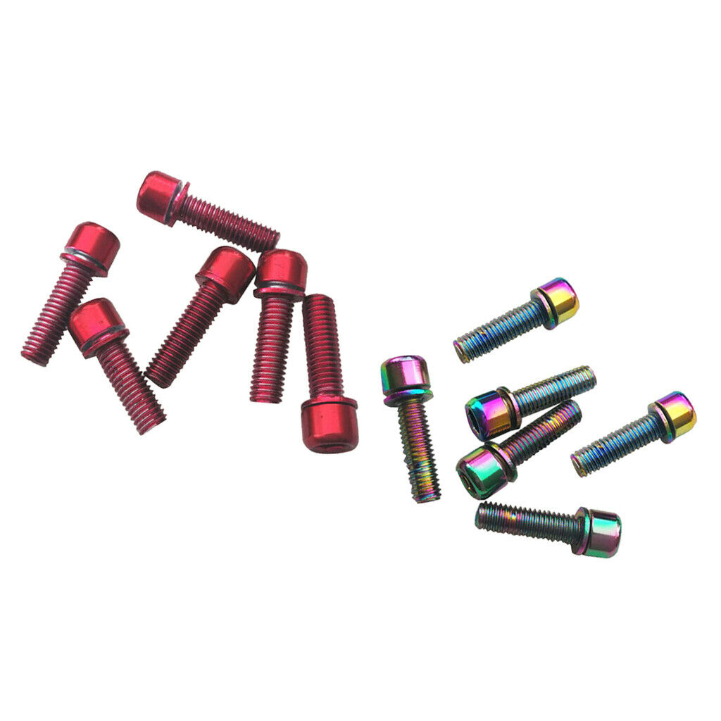 12 Pieces Hex Socket Screw Carbon Steel Bolts for Handlebar Stem Rear Rack