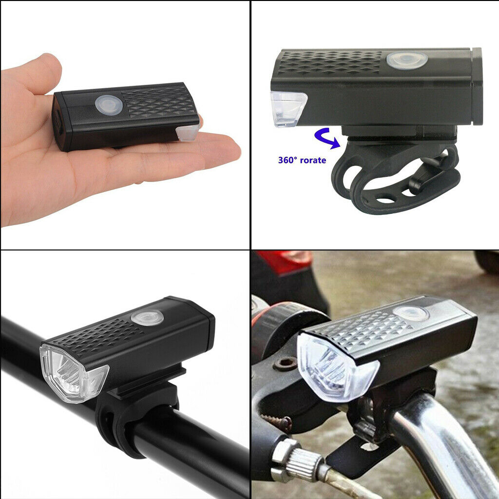 USB Ultra Bright Bike Light Set Front Rear Lamp Headlight Taillight Flashlight