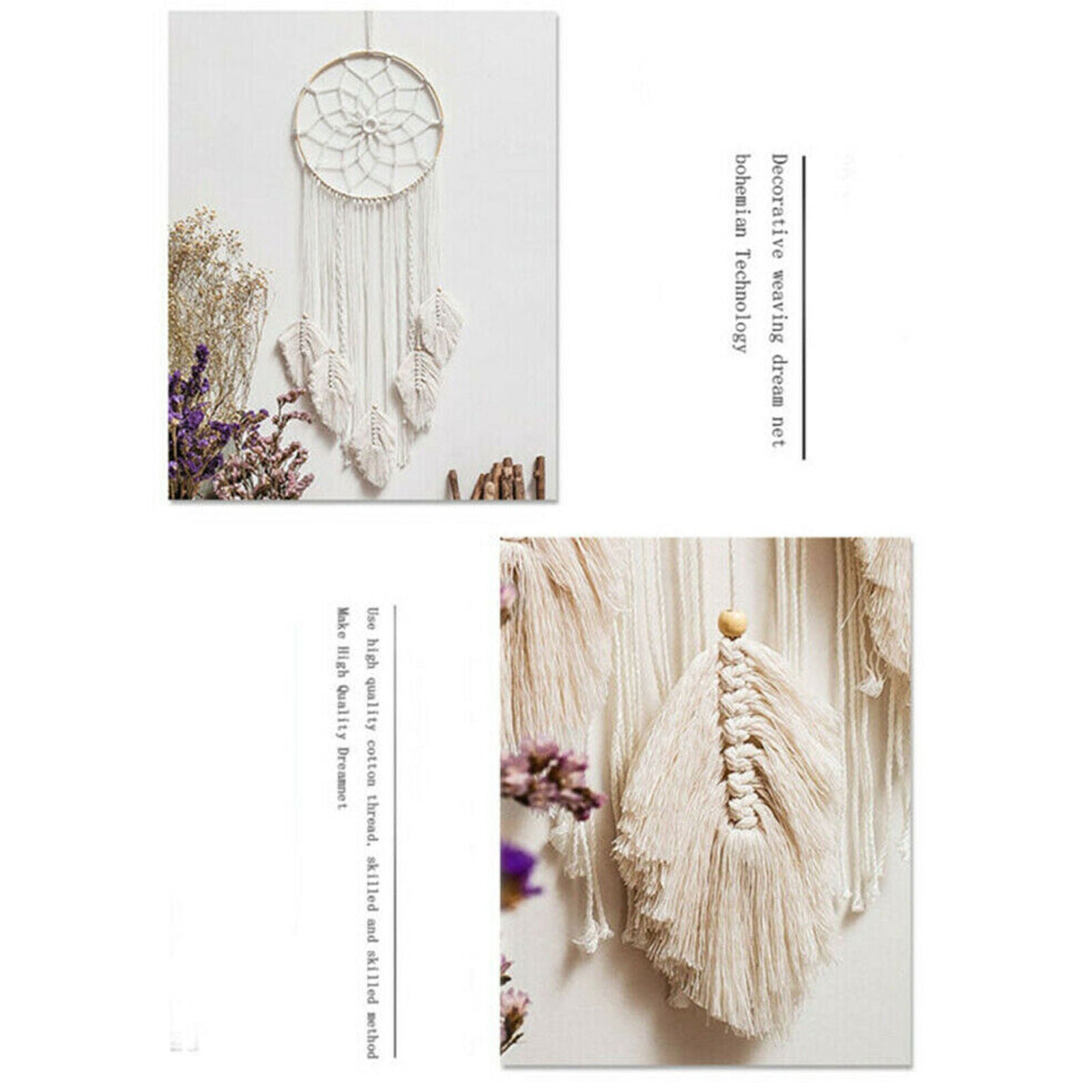Dreamcatcher Bohemian Macrame Woven Handmade Wall Hanging Tapestry Home Decor