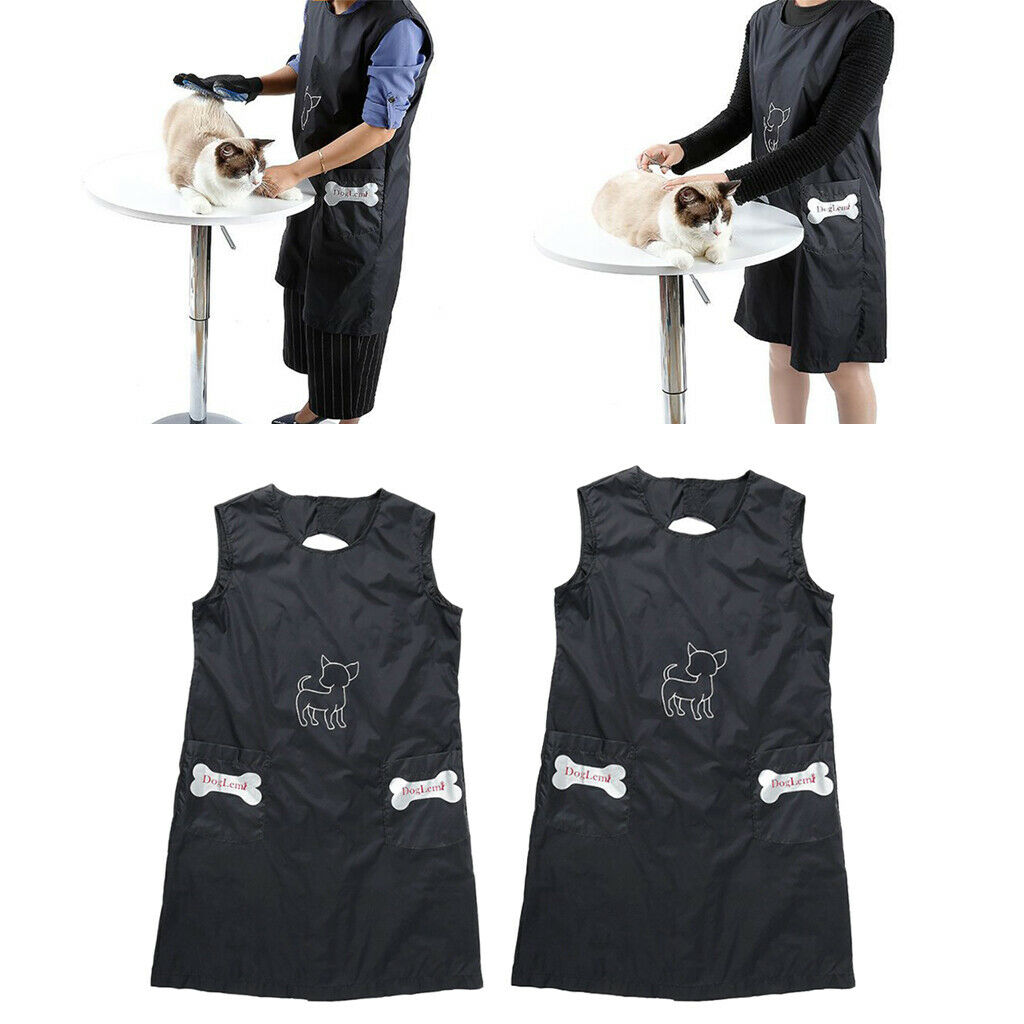2pcs Pet Grooming Apron Pet Shop Work Clothes Smock Bibs for Women Men