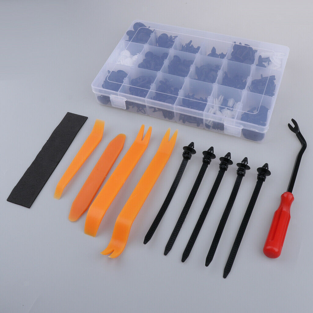 435Pcs Car Body Trim Clips Retainer Bumper Rivets Screw Panel Fastener Kit