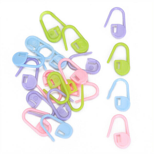 40pcs Colorful Plastic Locking Stitch Markers Split Stitch Ring Markers DIY