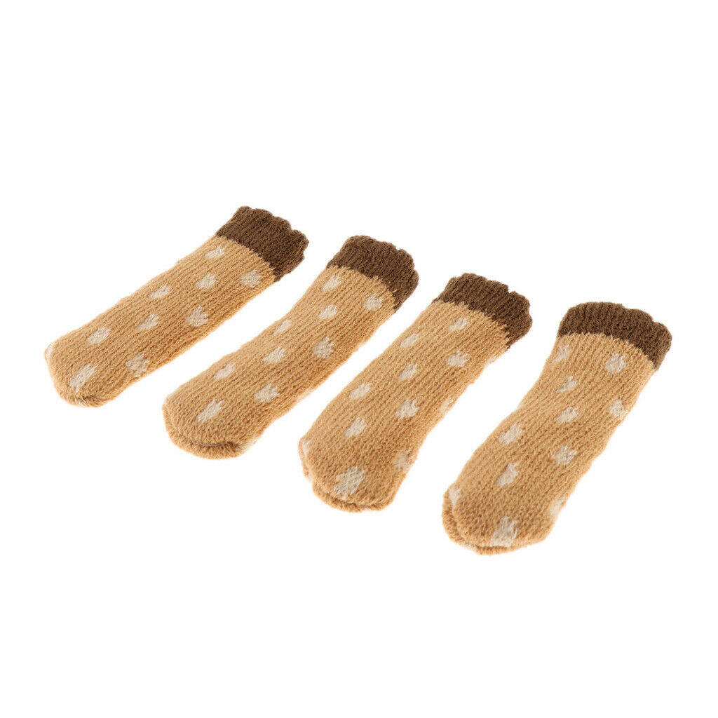 Furniture and Hardwood Floor Protector for 4 Four-Leg Chair Yellowish White