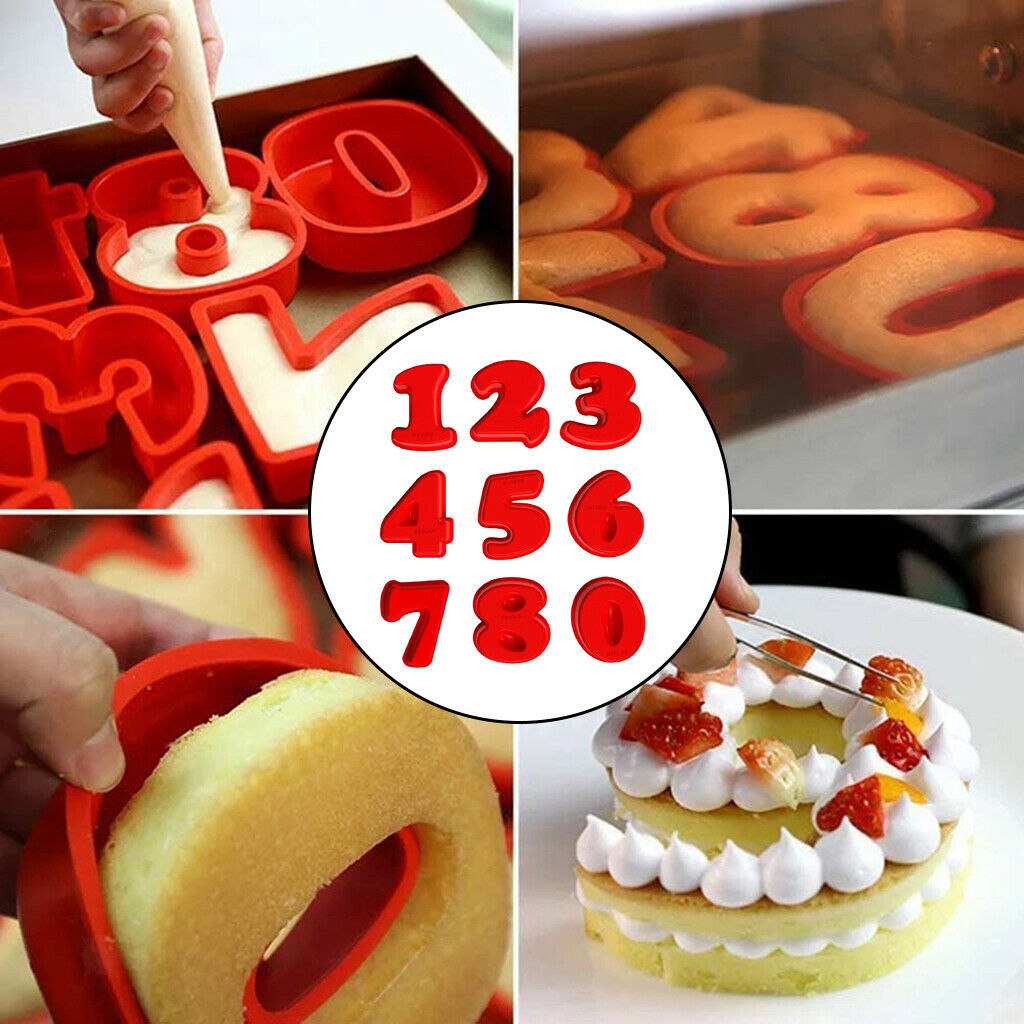 Large 0-8 Number Cake Molds Pan Birthday Anniversary Mould 0 1 2 3 4 5 6 7 8