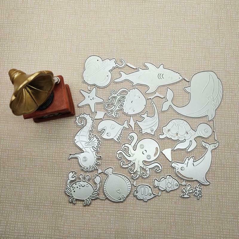Ocean Animals Metal Cutting Dies Stencil DIY Scrapbooking Album Paper Card Mold