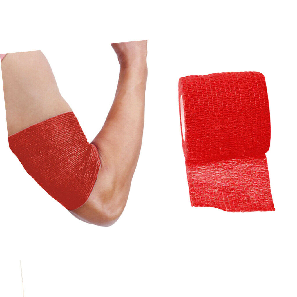 2 Roll Red Self Adhesive Grip Comfort Wrap Cover Tattoo Handle Bandage