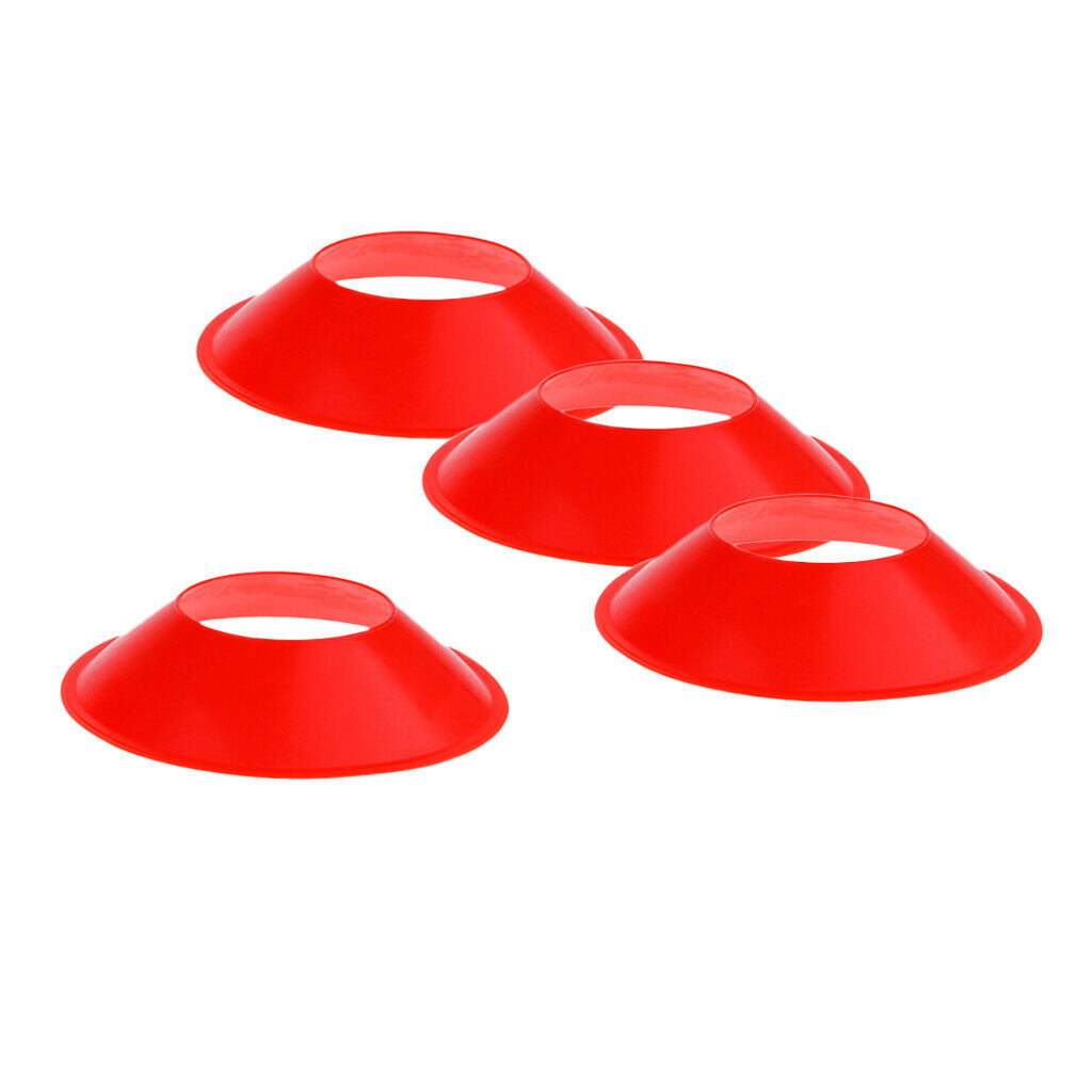 4pcs Football Soccer Training Mark Disc Plate Obstacle Signpost  Red