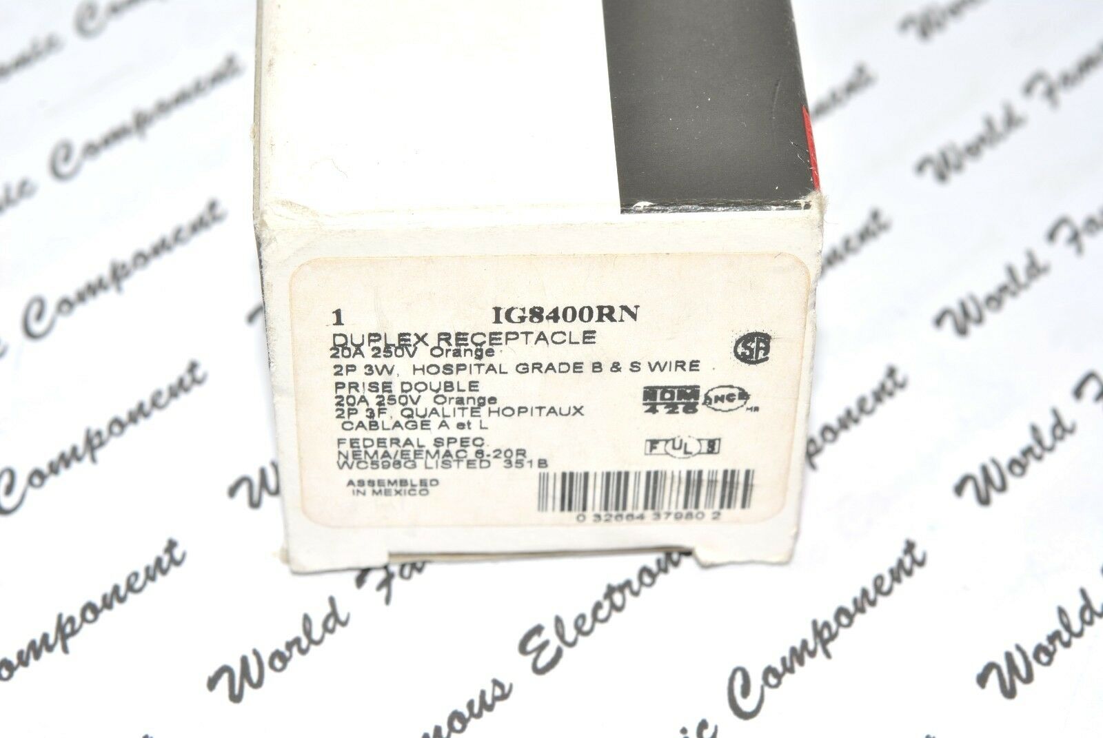 1pcs-COOPER IG8400RN 20A 250V Isolated Ground Premium Hospital Grade Receptacle