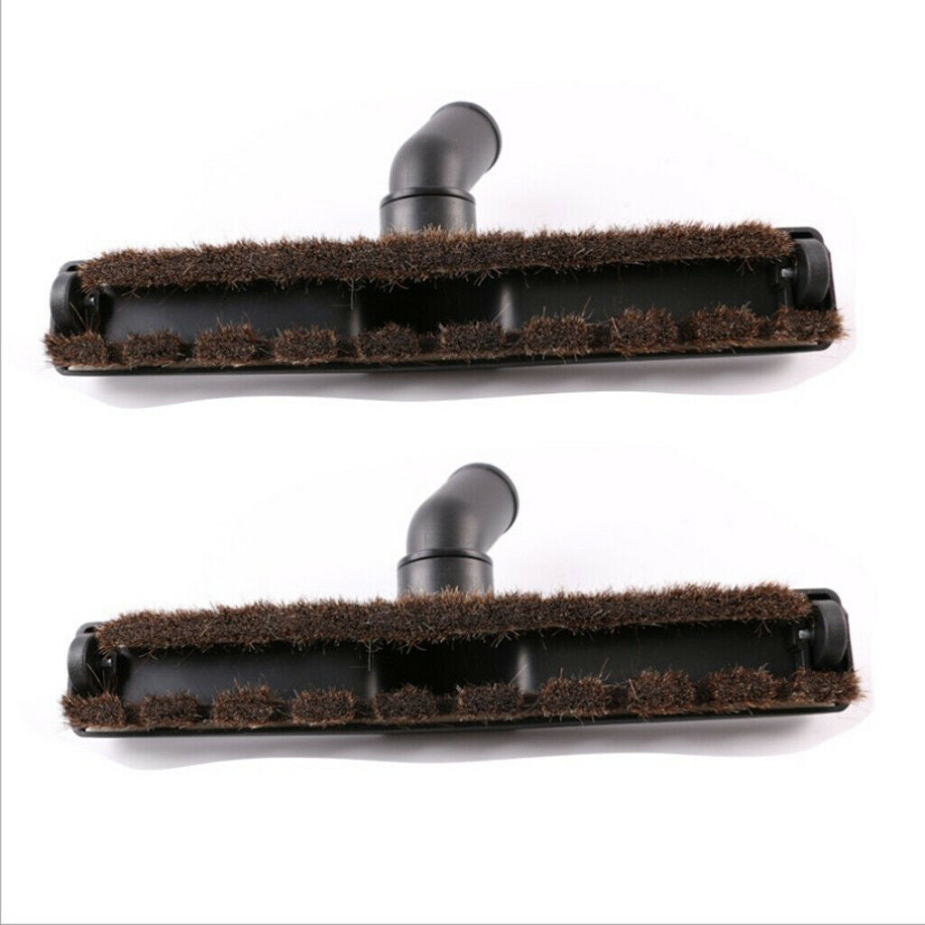 2x Universal Vacuum Clearner Attachment Horsehair Floor Brush Head 32mm Dia.