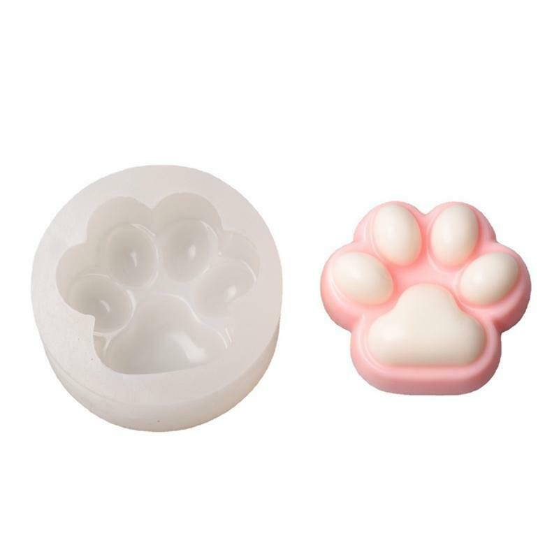 Unique Cat Paw Candle Silicone Mold Creative Handmade Aromatherapy Candle Mould