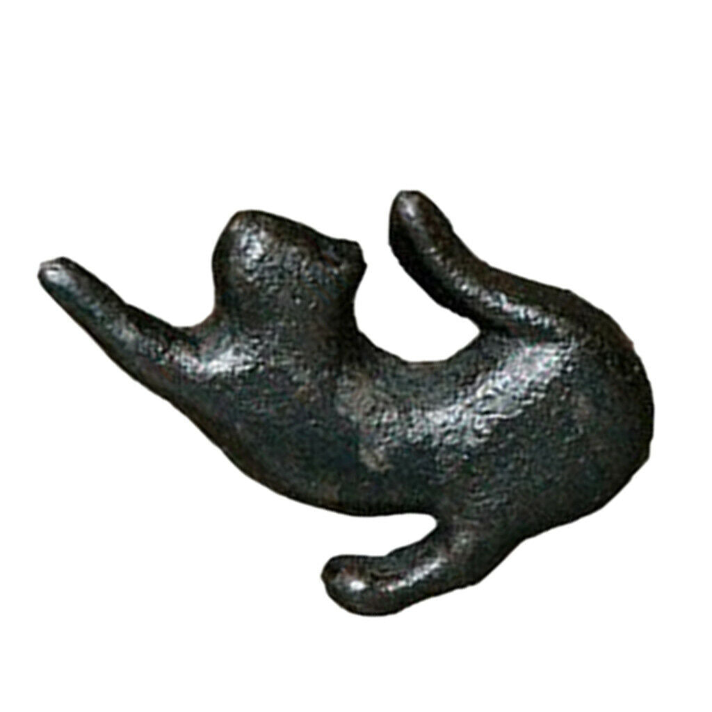 4x Cat Shape Cupboard Drawer Knob Kitchen Cabinet Door Pull Cast Iron Handle