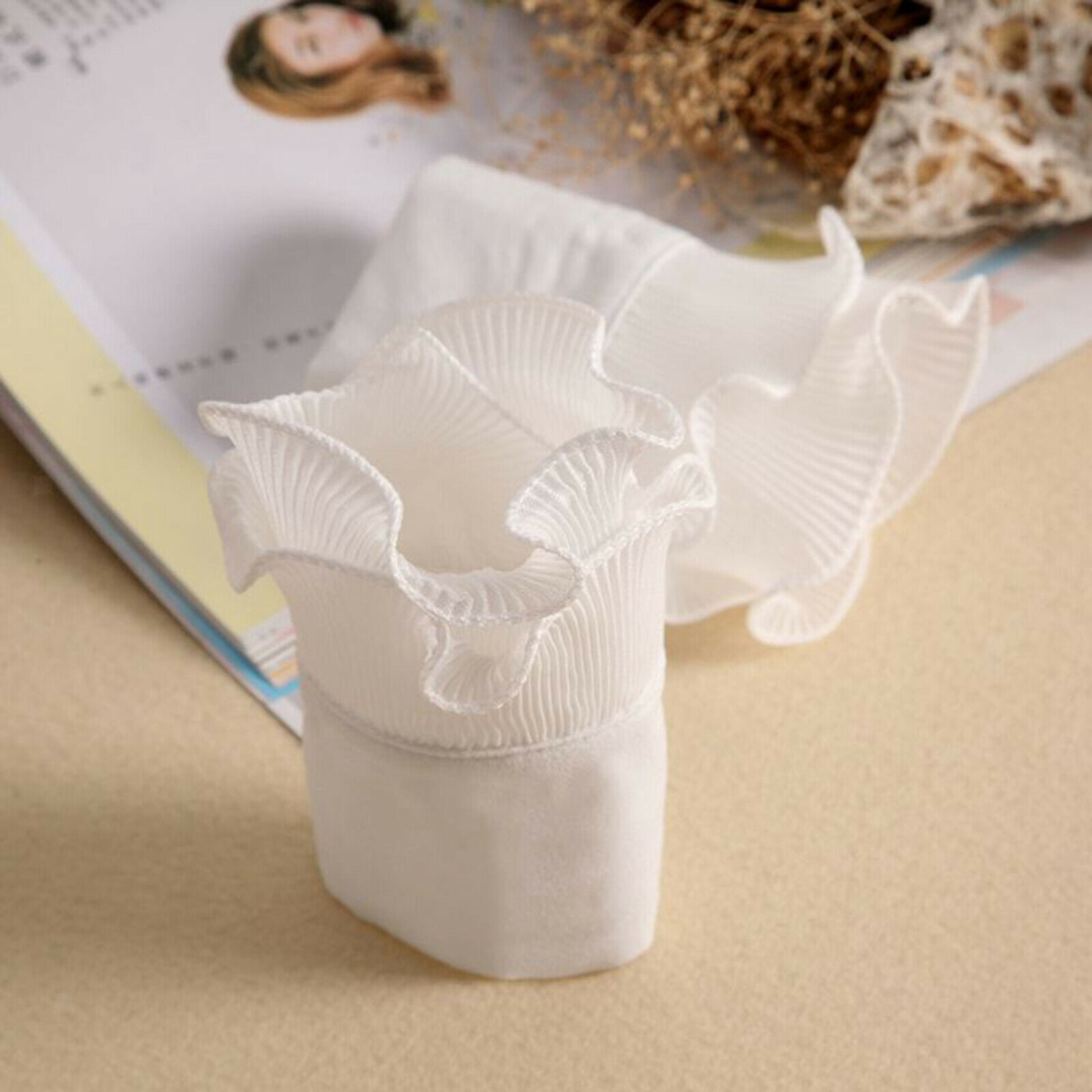 Detachable False Collar and Cuff Cotton Ruffles Women Shirt Clothes Accessories