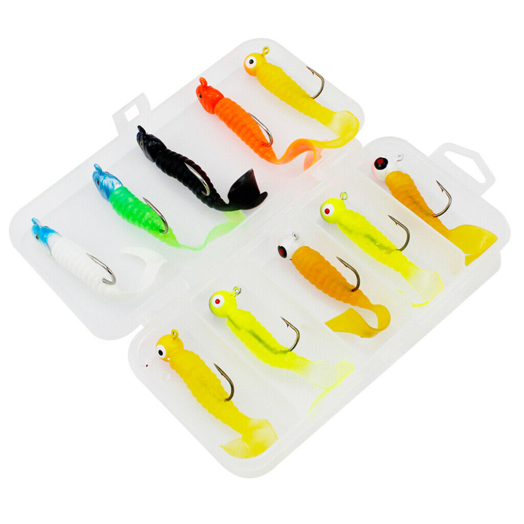 10pcs Soft Bait Shad Fishing Lure  Head Soft Bait Fishing Supplies