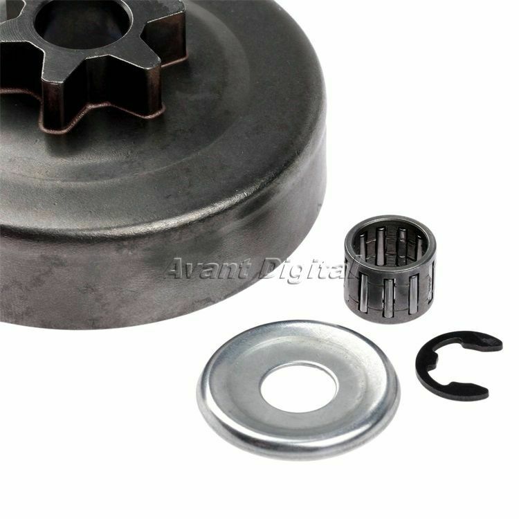 3/8 6T Clutch Drum Sprocket Washer E-Clip Kit Chainsaw Parts for STIHL MS170 180