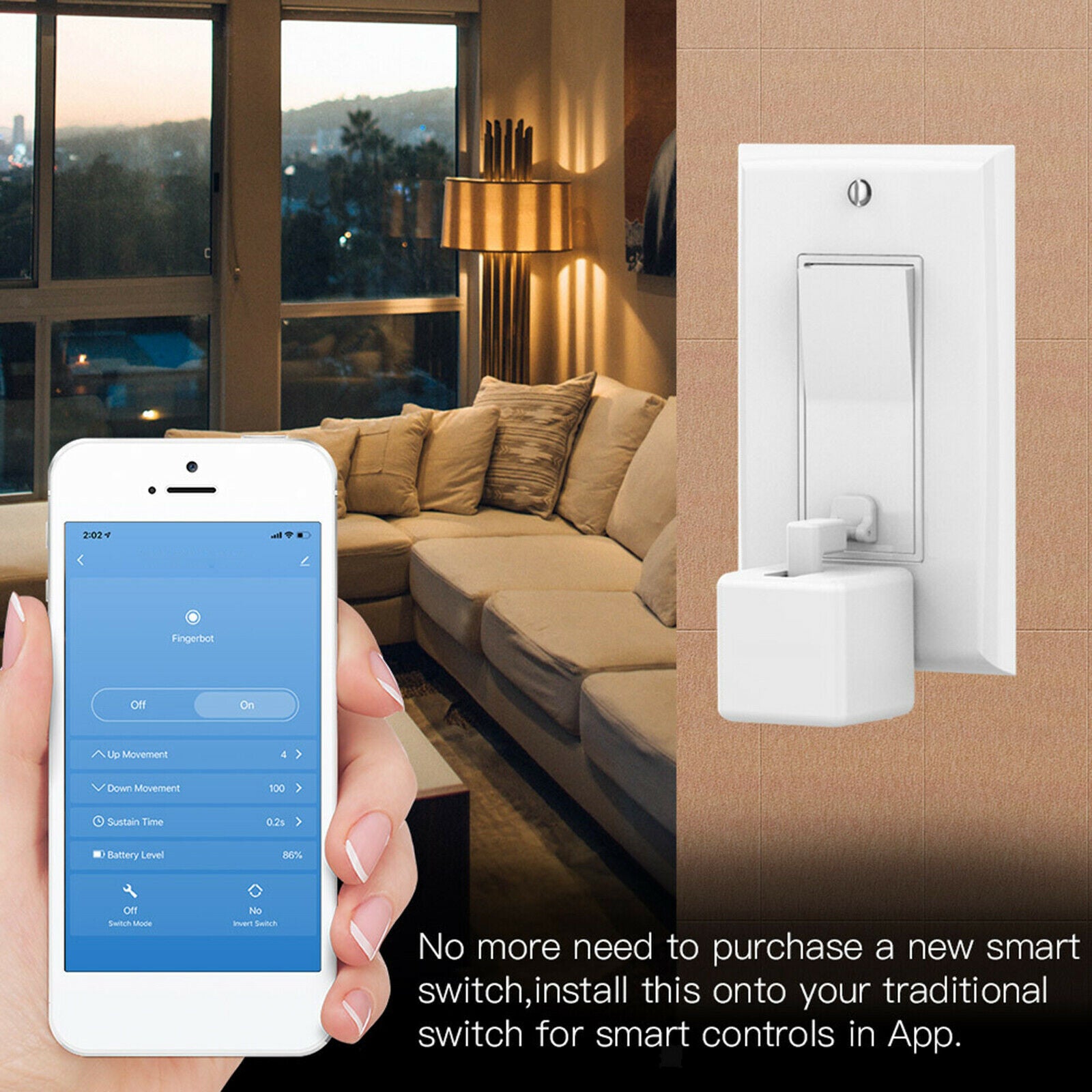 Wireless Timer Control Smart Switch Button Pusher Remote App Voice Control
