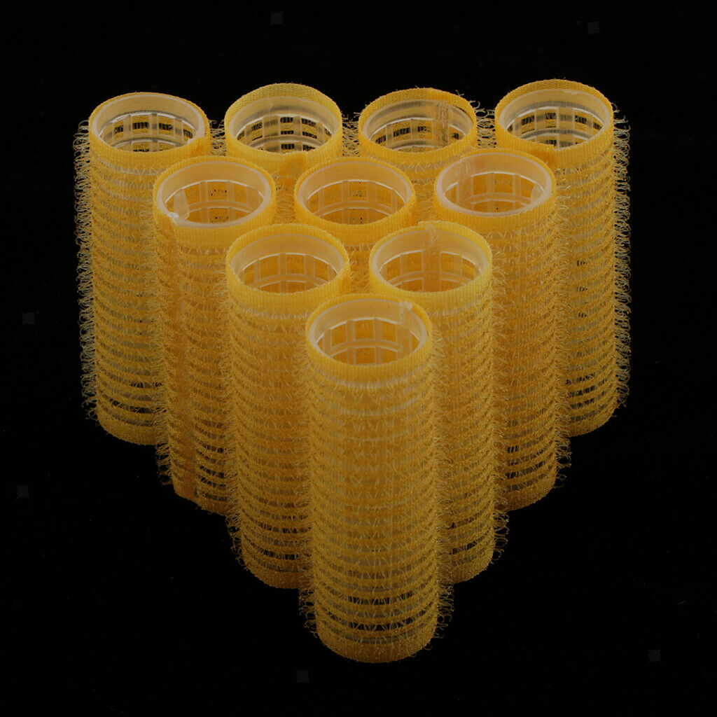 20 Pieces 20mm Yellow + 40mm Blue Self Grip Hair Rollers Set for Women Men