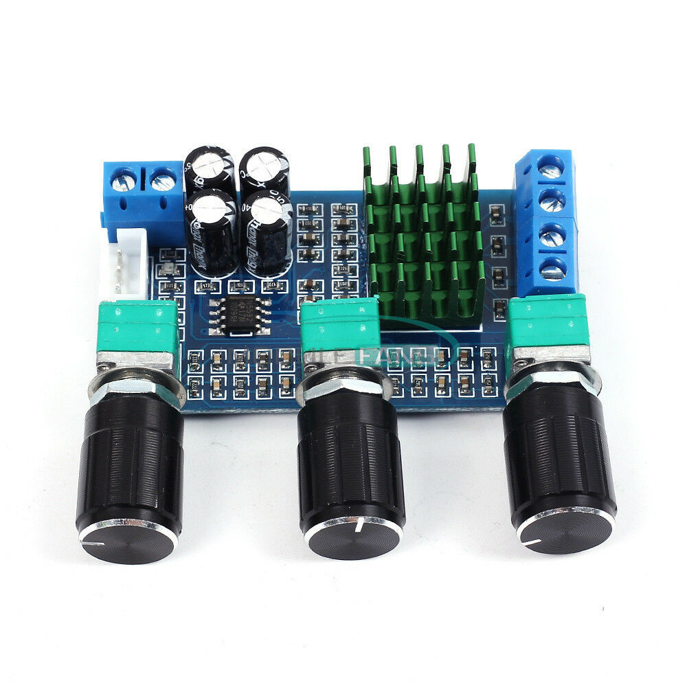 Digital DC 12V 24V 80Wx2 TPA3116D2 Dual Channel Treble Bass Pre Amplifier Board