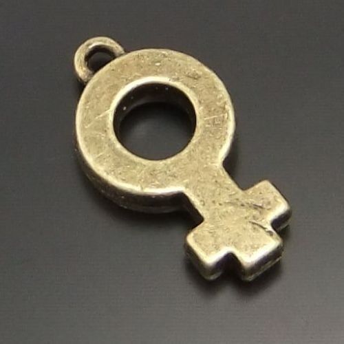 20pcs Antiqued Bronze Female Symbol Charm Alloy For Pendant Dangle DIY 19*12*4mm