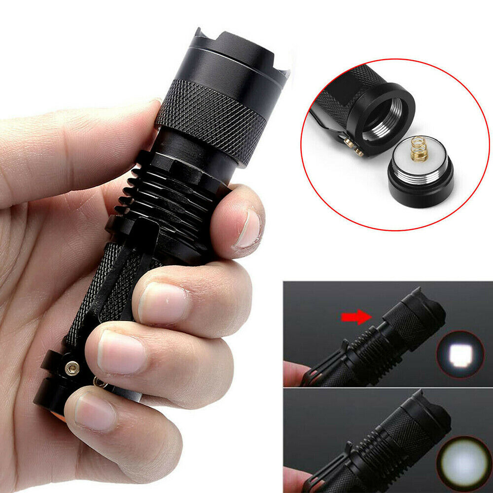 Bright 8000LM Q5 LED Flashlight Mini Zoomable Torch Potable Light For Hiking
