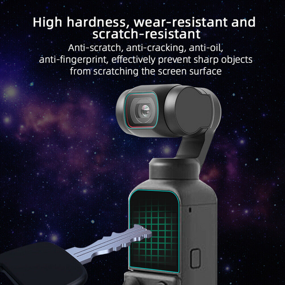 2 Sets Tempered Glass Lens Screen Protector for DJI Pocket 2 Gimbal Camera