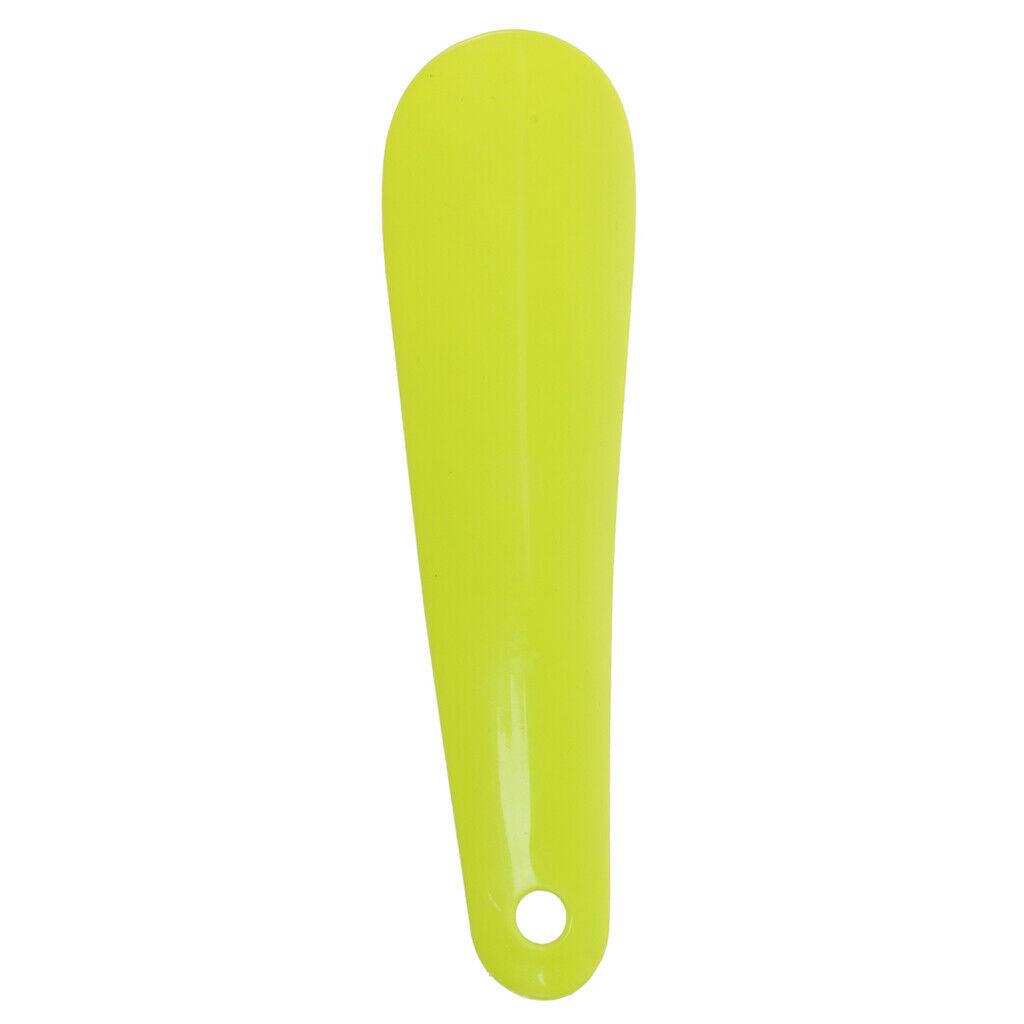 Portable Handle Plastic Horn Lifter Flexible Stable Shoehorn Yellow