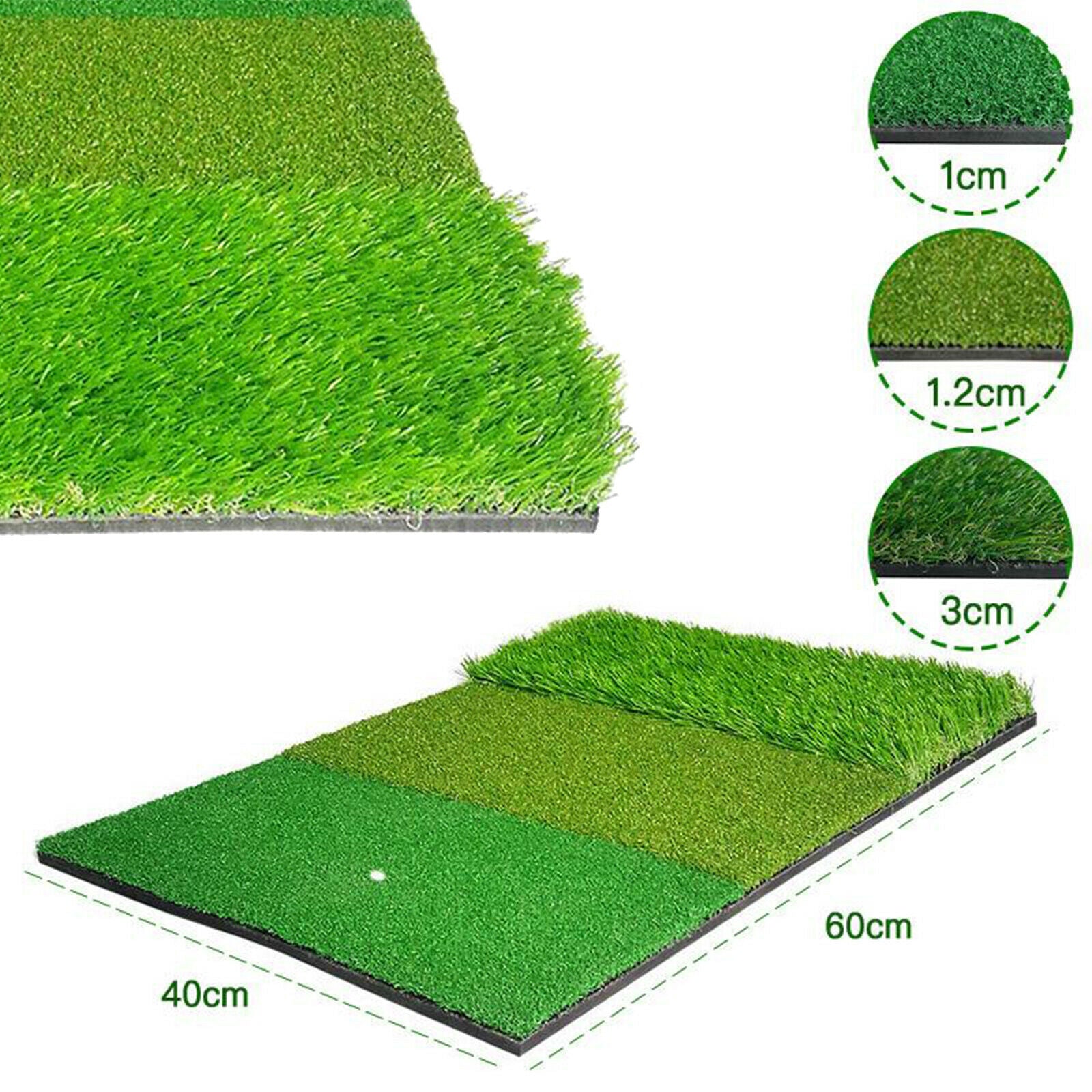 3-in-1 Golf Practice Mat Anti-slip Lawn Chipping Putting Hitting Pad