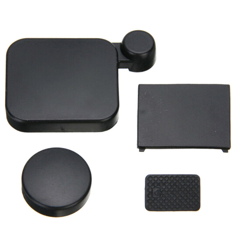 Black lens cap+battery back door+side door cover for go pro hero 3+/4 cam.l8
