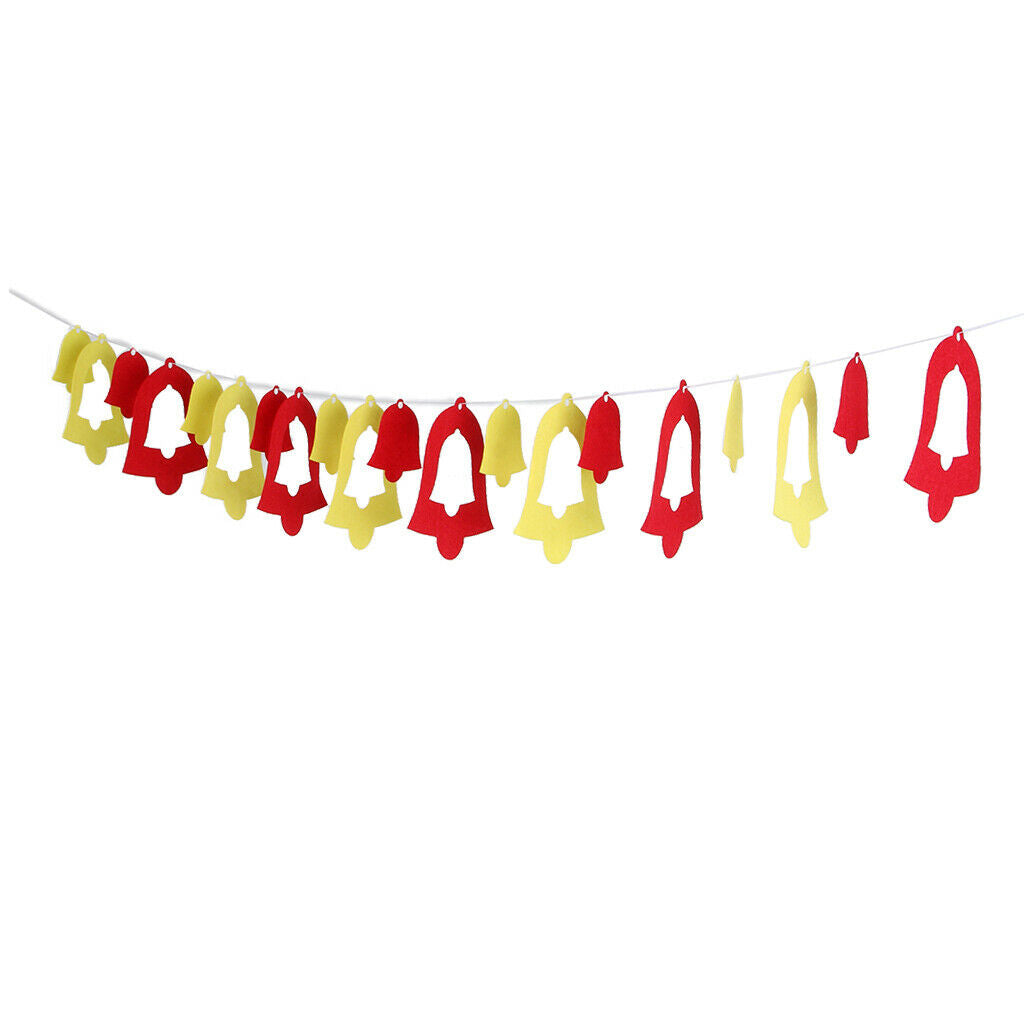 Christmas Bell Banner Garland Holiday Party Decoration Xmas Flag
