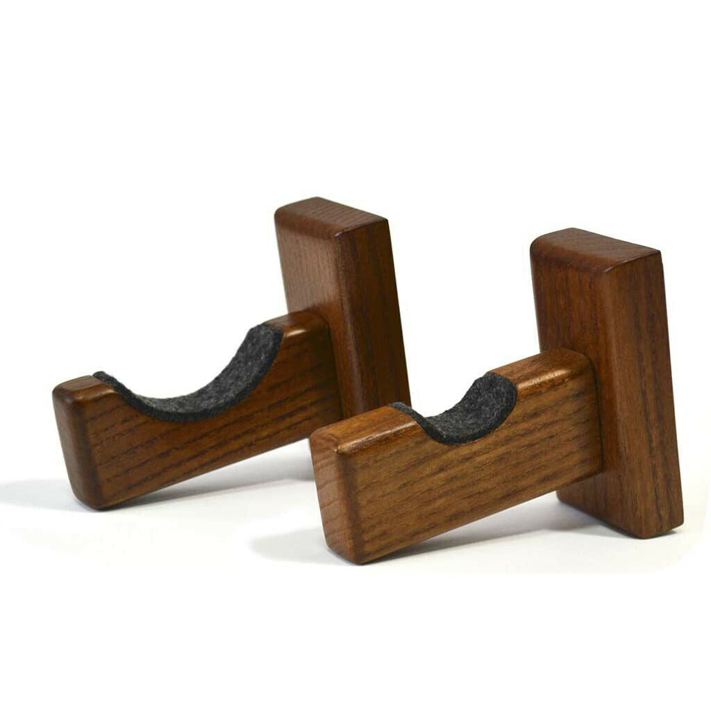 2 Set of Wooden Baseball Bat Rack Wall Mounted Softball Stick Holder Stand