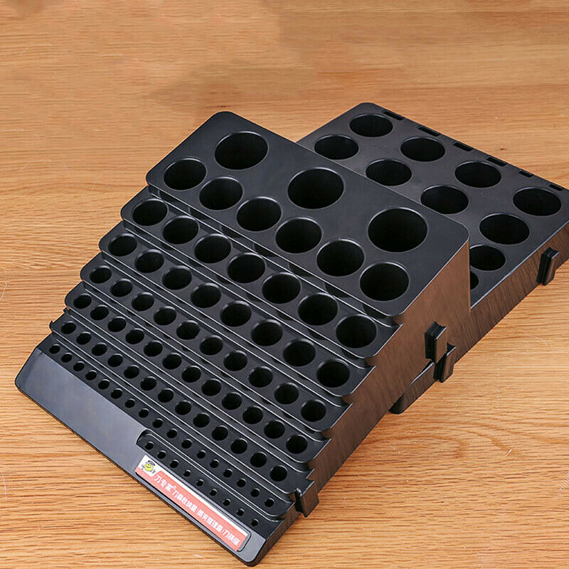 Black Drill Bit Storage Box Milling Cutter Drill Finishing Holder Organizer C DF