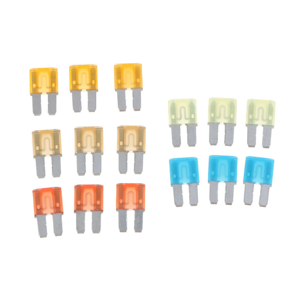 15 Pieces Auto Car Vehicles Audio 5A 7.5A 10A 15A 20A Micro 2 ATR Blade Fuse
