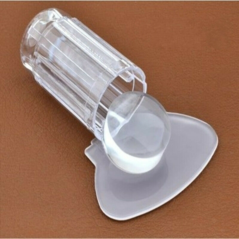 2.8CM Nail Art Stamper Clear Silicone Jelly Nail Stamper & Scraper Stamp Too BU