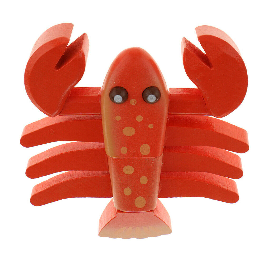 Wooden Magnet Connected Lobster Simulation Games with Food Home Kitchen