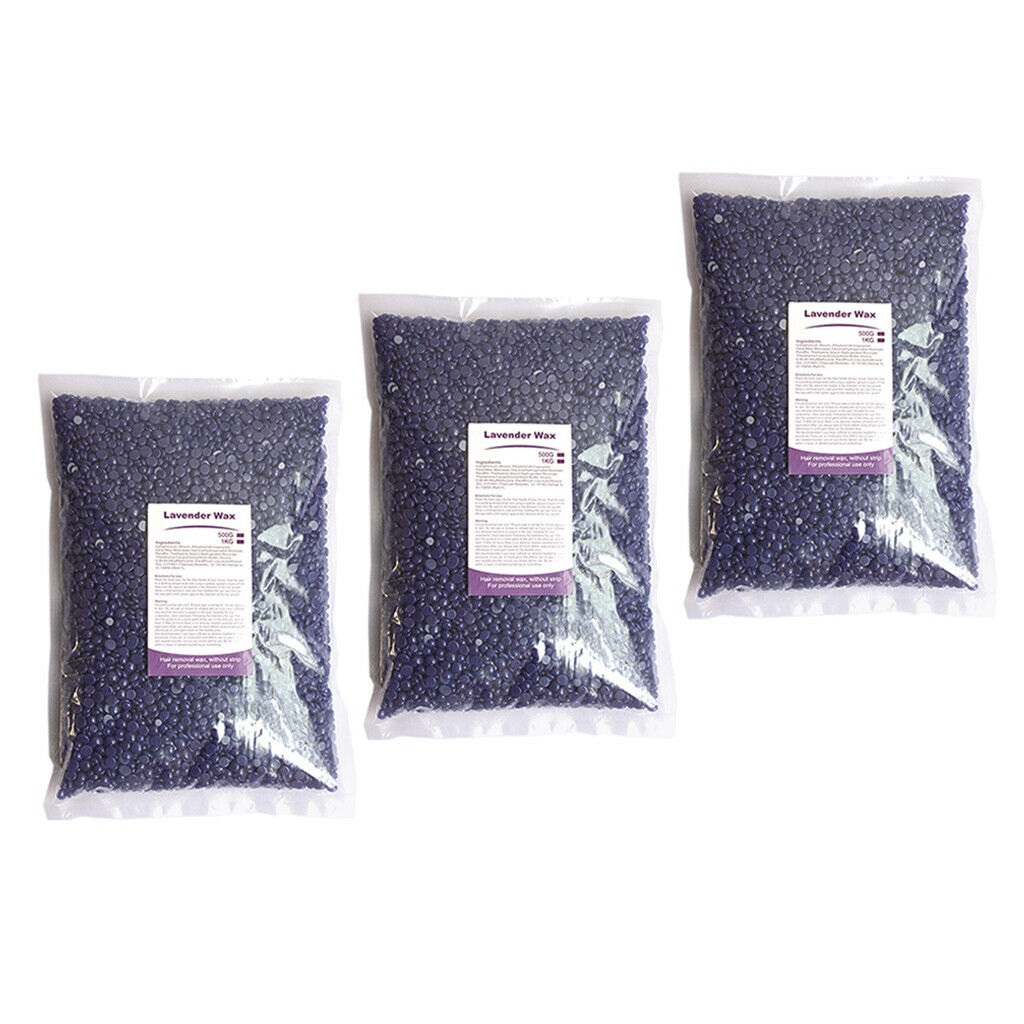 Pack of 3 Large Hard Wax Beans Hair Removal Depilatory for Face Bikini