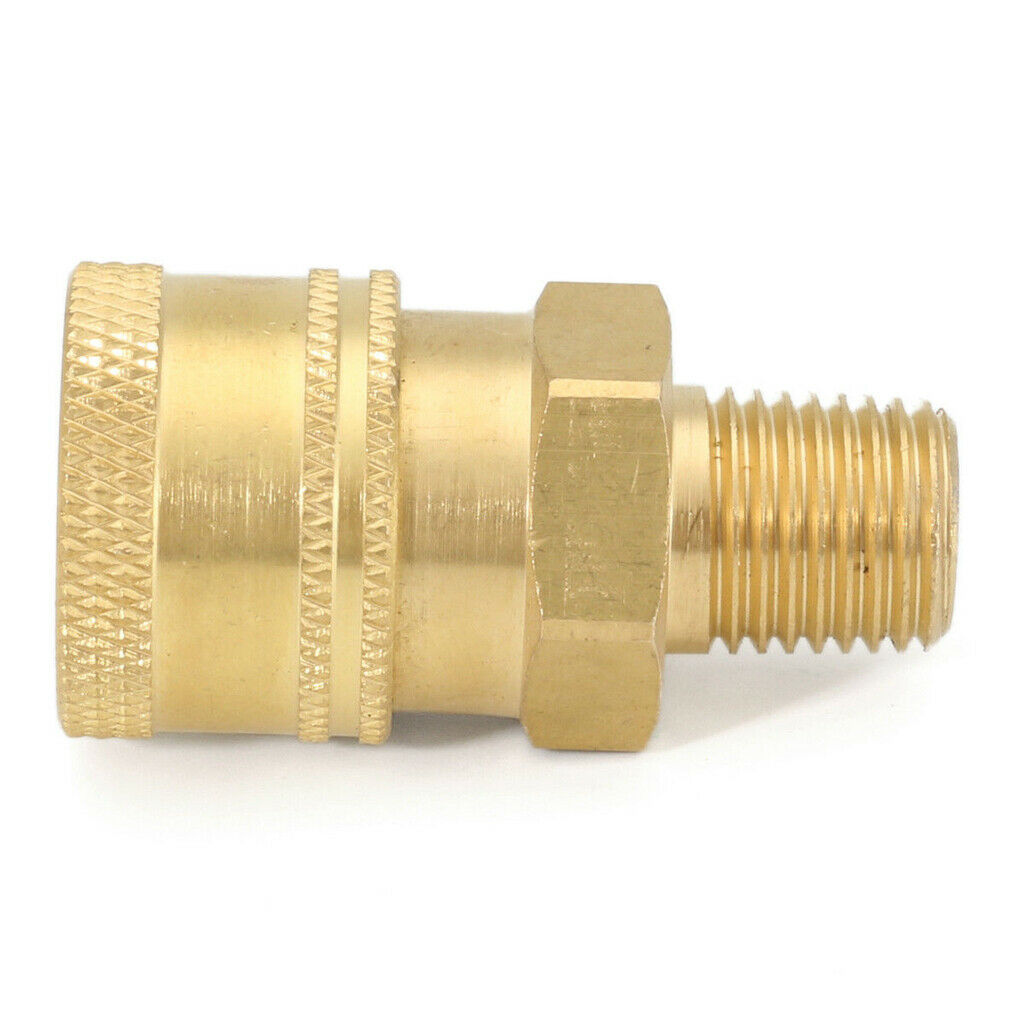 Brass Fitting Gasket Pressure Washer Garden Faucet Female to 1/4 Male Durable