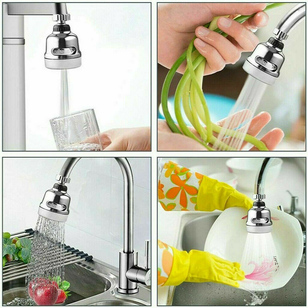 360-Degree Rotating Faucet Moveable Kitchen Tap Head Water Saving Nozzle Sprayer