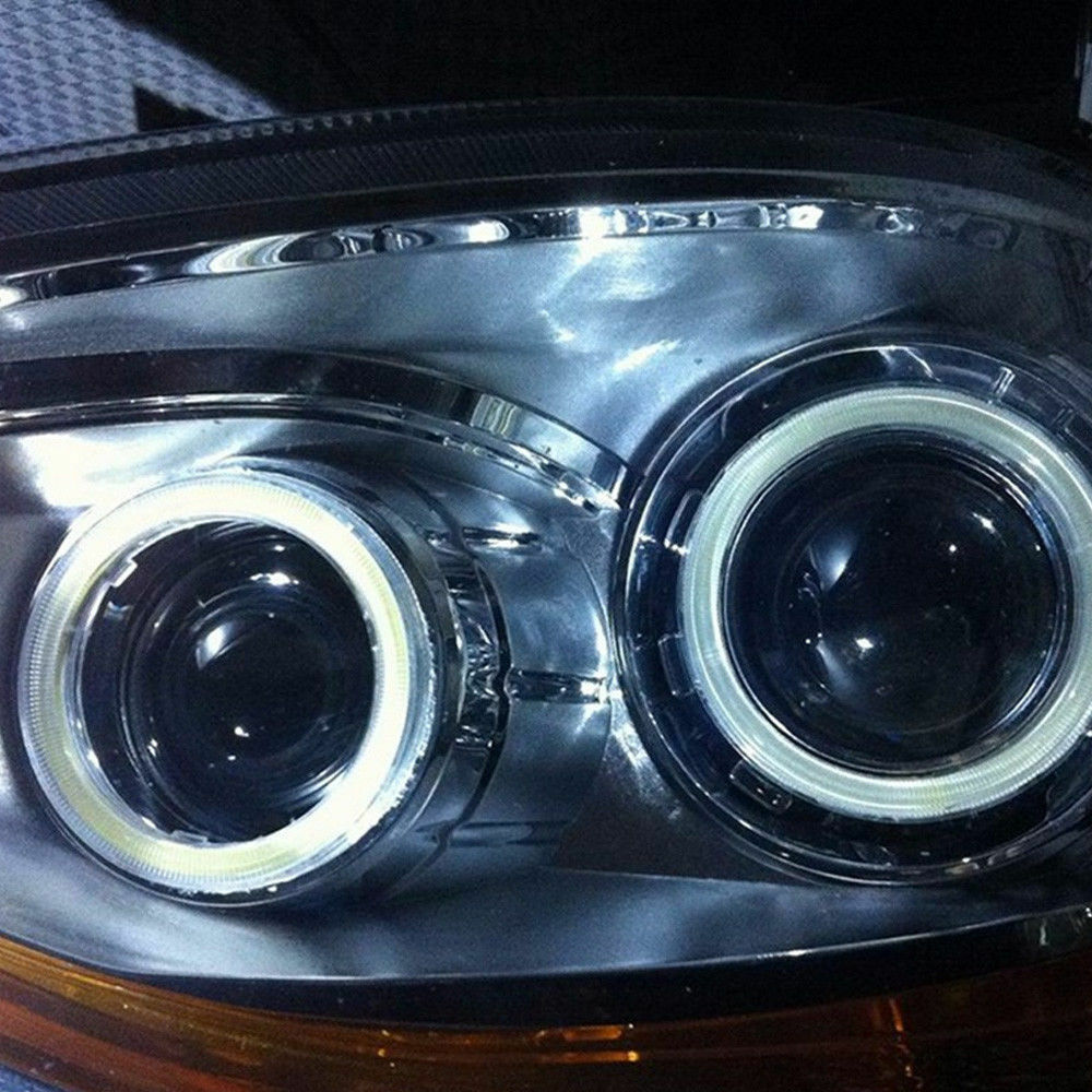Universal 70mm 60LED Car COB Angel Eyes Warning Headlight Halo Ring Drving Lamp
