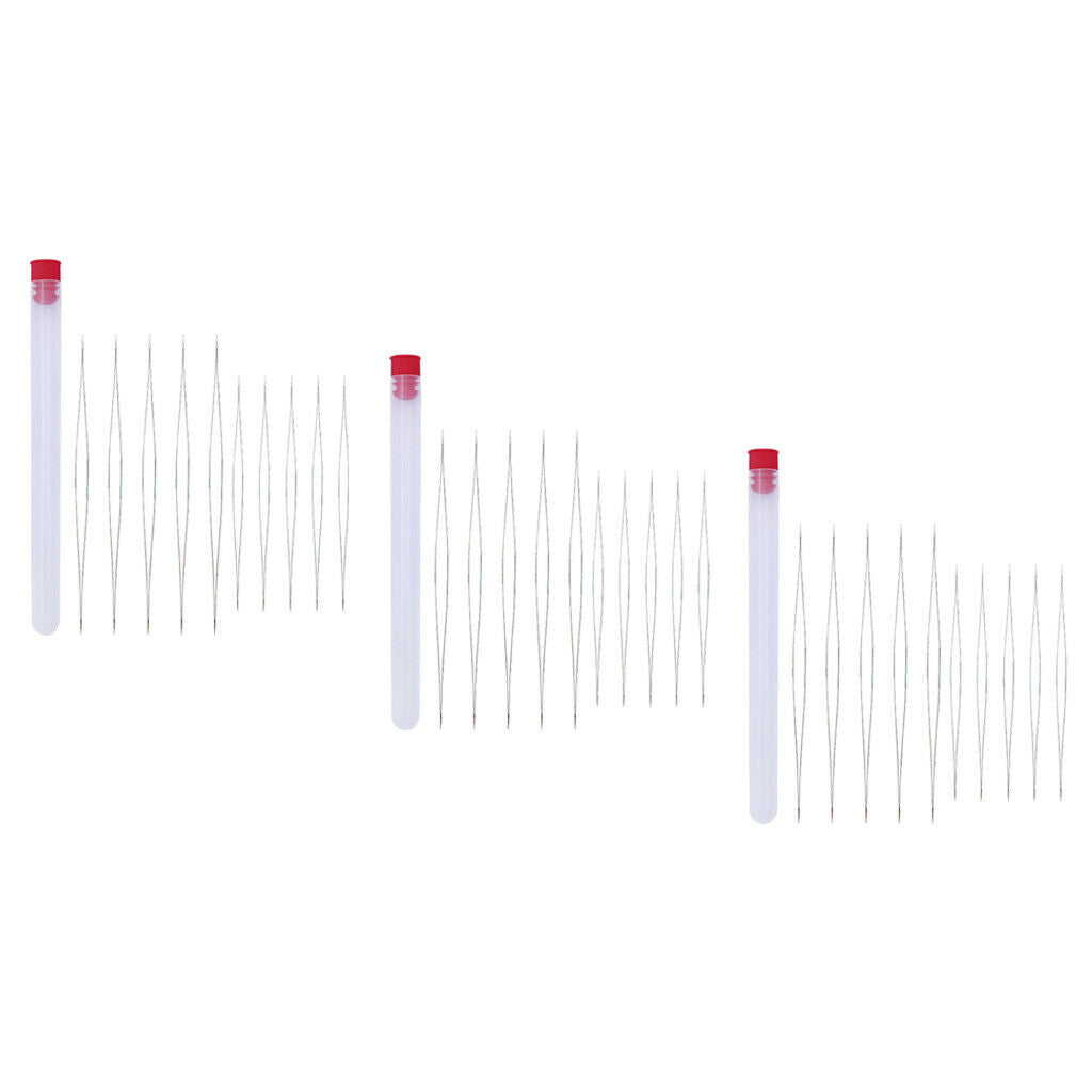Pack of 30 Stainless Steel Beading Needle Earrings Necklace Jewelry Making Tool
